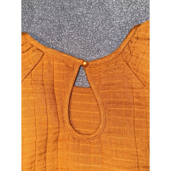 LEVI'S Cait Puff-Sleeve Blouse Burnt Orange Size Large - Picture 7 of 7